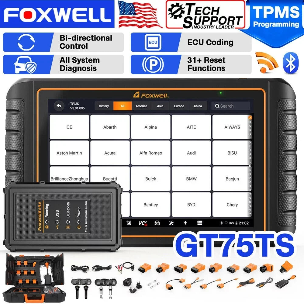 Automotive Bi-Directional Control Diagnostic Scan Tool Car  Service Tool  Scanner Full Systems  Coding Actuation Test Code Reader   Scan 30+ Resets Free Update