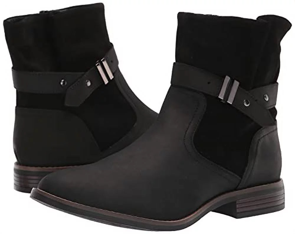 Clarks Women's Camzin Strap Fashion Boot, Black, 5