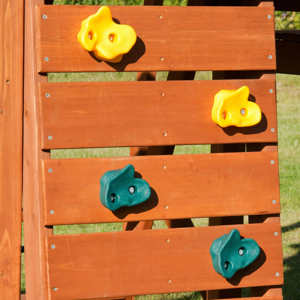 Swing--Slide Climbing Rocks - Green and Yellow (12-Pack)