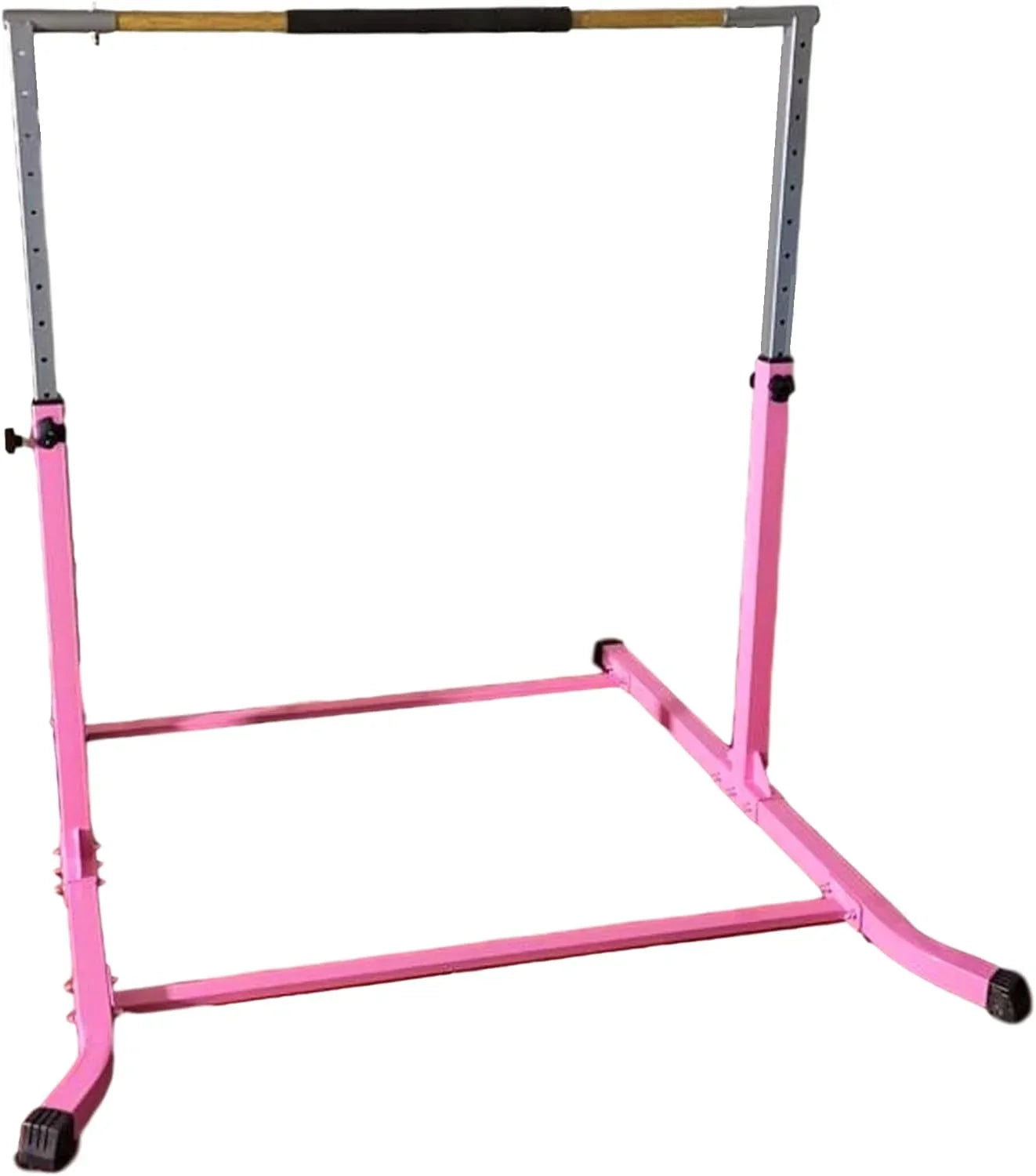 Expandable Pink Athletic Bar for Gymnastics Training with Free Removable Foam Pad