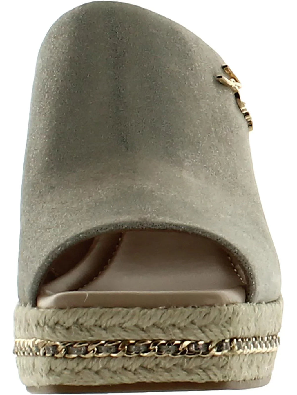 Karl Lagerfeld Paris Womens Corissa Leather Slides Wedge Sandals