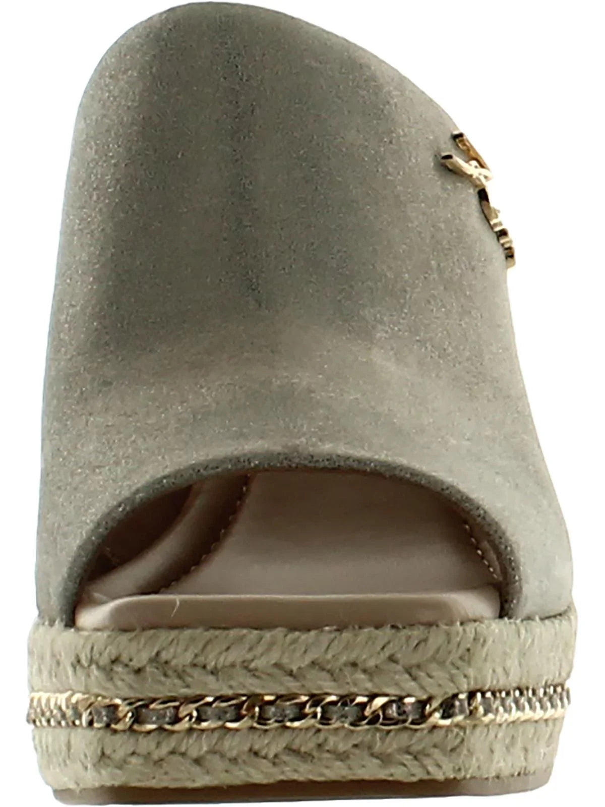 Karl Lagerfeld Paris Womens Corissa Leather Slides Wedge Sandals