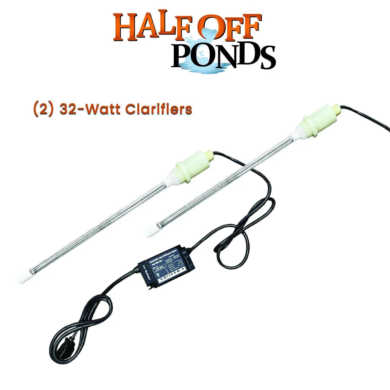 Large 16" Skimmer filter with (2) 32  watt  Clarifiers for Ponds and Water Gardens -