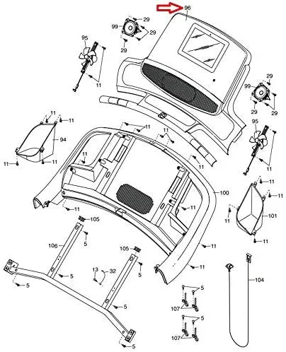 Icon Health & Fitness, Inc. Display Console Assembly 403166 Works with NordicTrack 1750  Treadmill