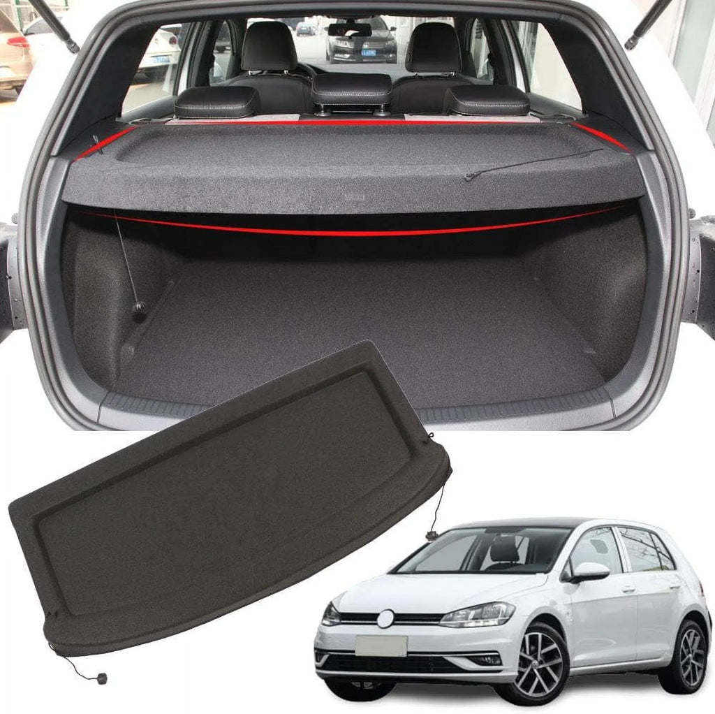 Fit 2015-2019 Volkswagen  Golf 7 Non-retractable Cargo Cover for 2015 2016 2017 2018 2019    7 Hatchback Rear Trunk Luggage Privacy Shade Accessory, Black