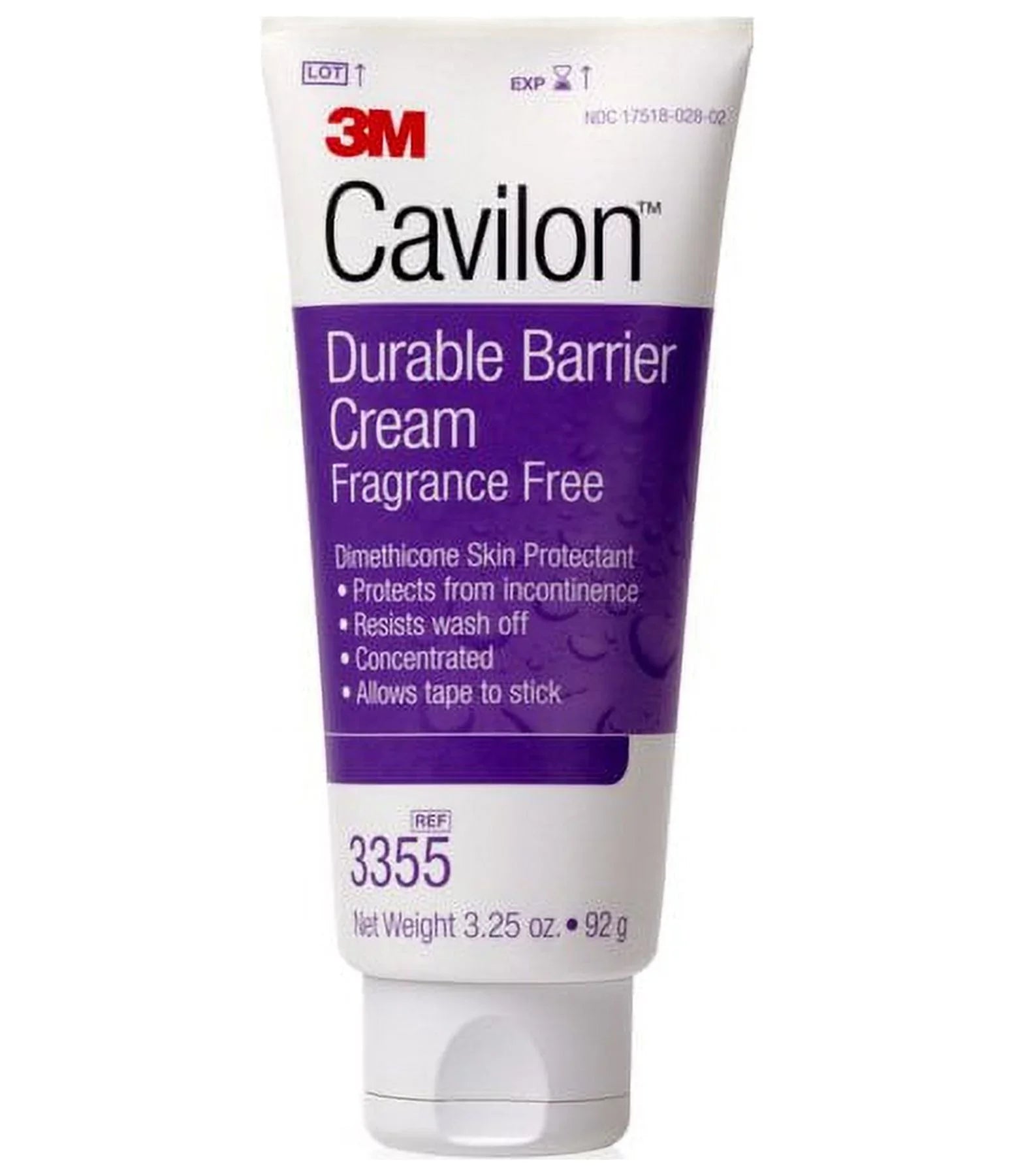 Cavilon Skin Protectant 3.25 oz. Tube Unscented Cream  Compatible, 3355 - Case of 12