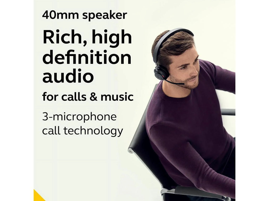 Jabra Evolve2 65 -  Mono with Charging Stand - Black Wireless Headset / Music Headphones