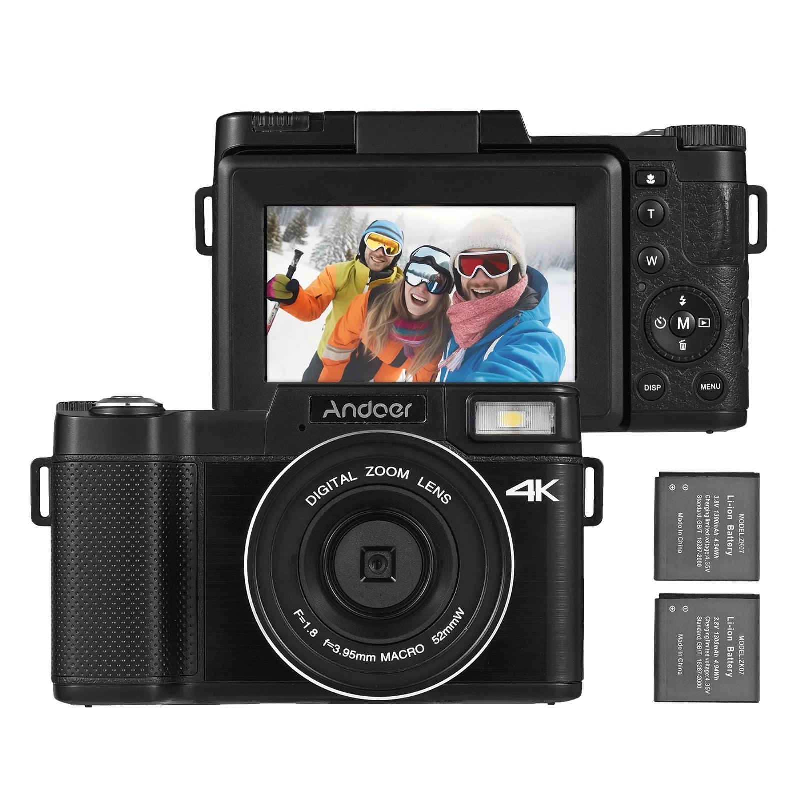Andoer-2 Digital camera, Rotatable Screen Rotatable Screen 48MP  16X Support 3.0-inch  Rotatable 2pcs Batteries Screen 48MP 4K Camera 3.0-inch  Portable Camera 3.0-inch 48MP 4K  dsfen