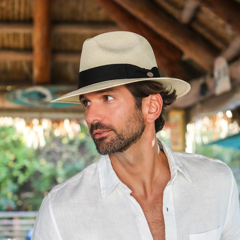 Panama Jack Premium Safari Straw Hat - Handwoven, Lightweight & Breathable, 2 5/8" Brim (-Large)