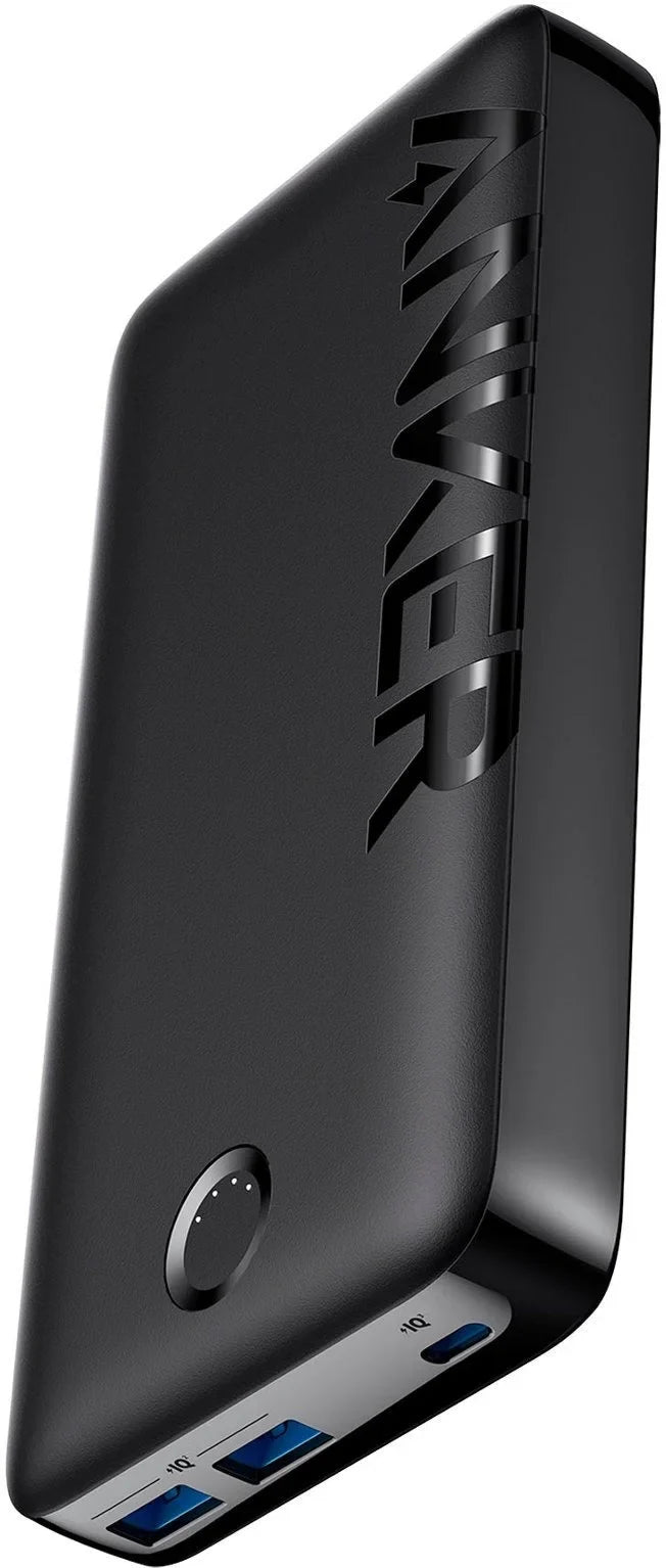 Restored Anker - Power Bank (20000mAh, 20W, 1-Port) - Black (Refurbished)