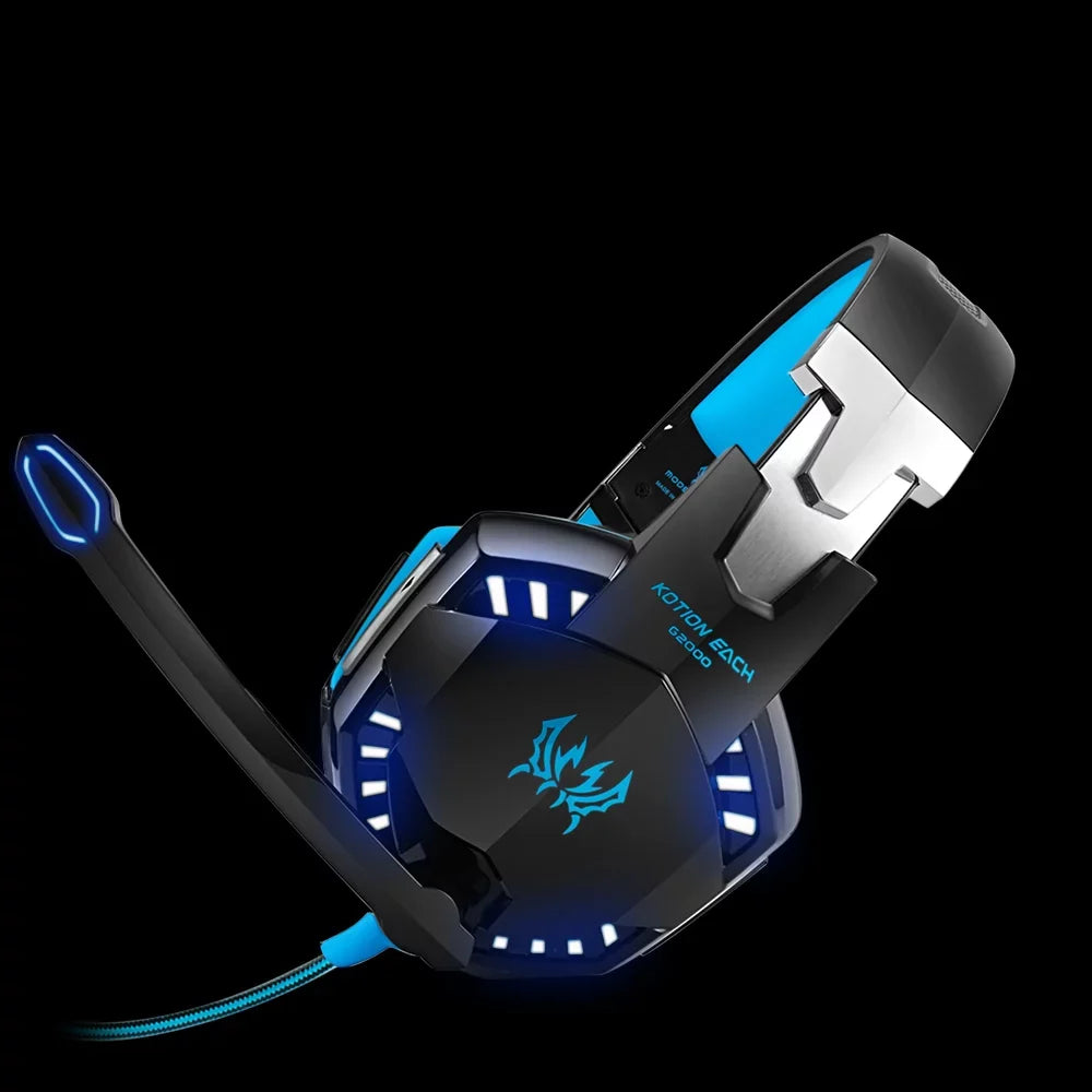 3.5mm Gaming Headset Noise Reduction for  Laptop Smartphone with Audio Adapter Cable