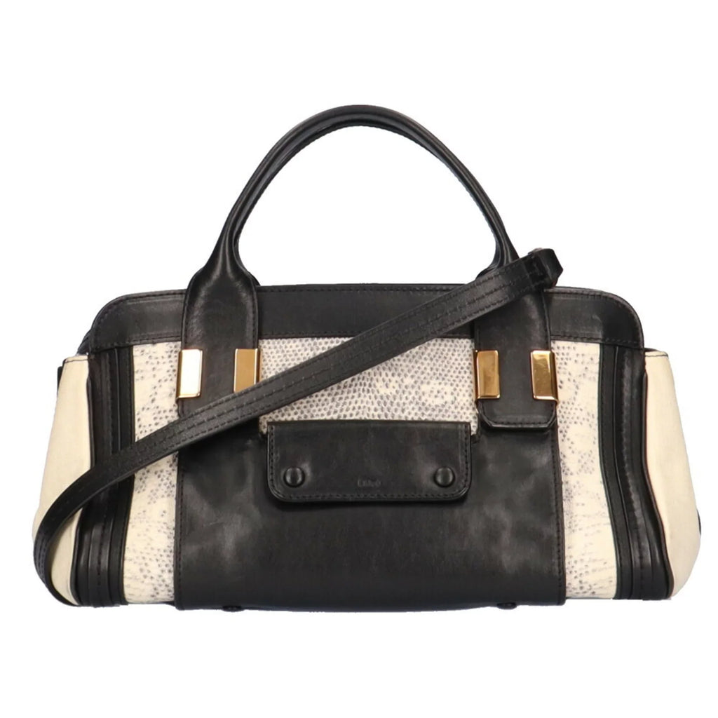 Pre-Owned Chloé Chloe Little Alice Shoulder Bag Leather Beige Women's (Good)