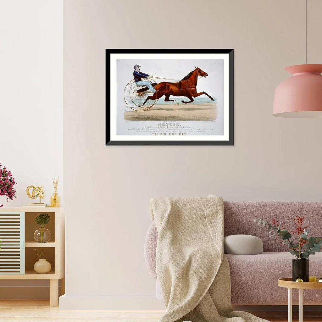 Historic Framed Print, Nettie: by Rysdyk's Hambletonian, dam, and American star mare, 17-7/8" x 21-7/8"