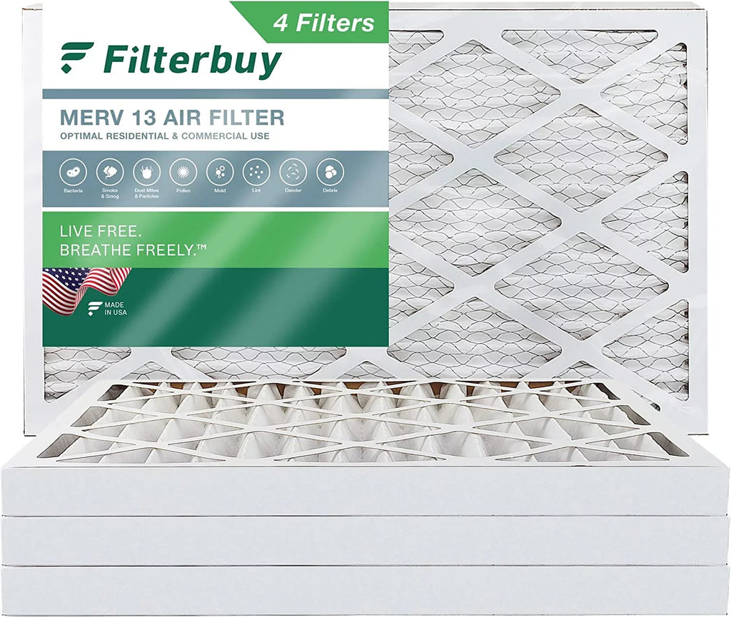 Filterbuy 12x30x2  13 Pleated   Furnace Air Filters (4-Pack)