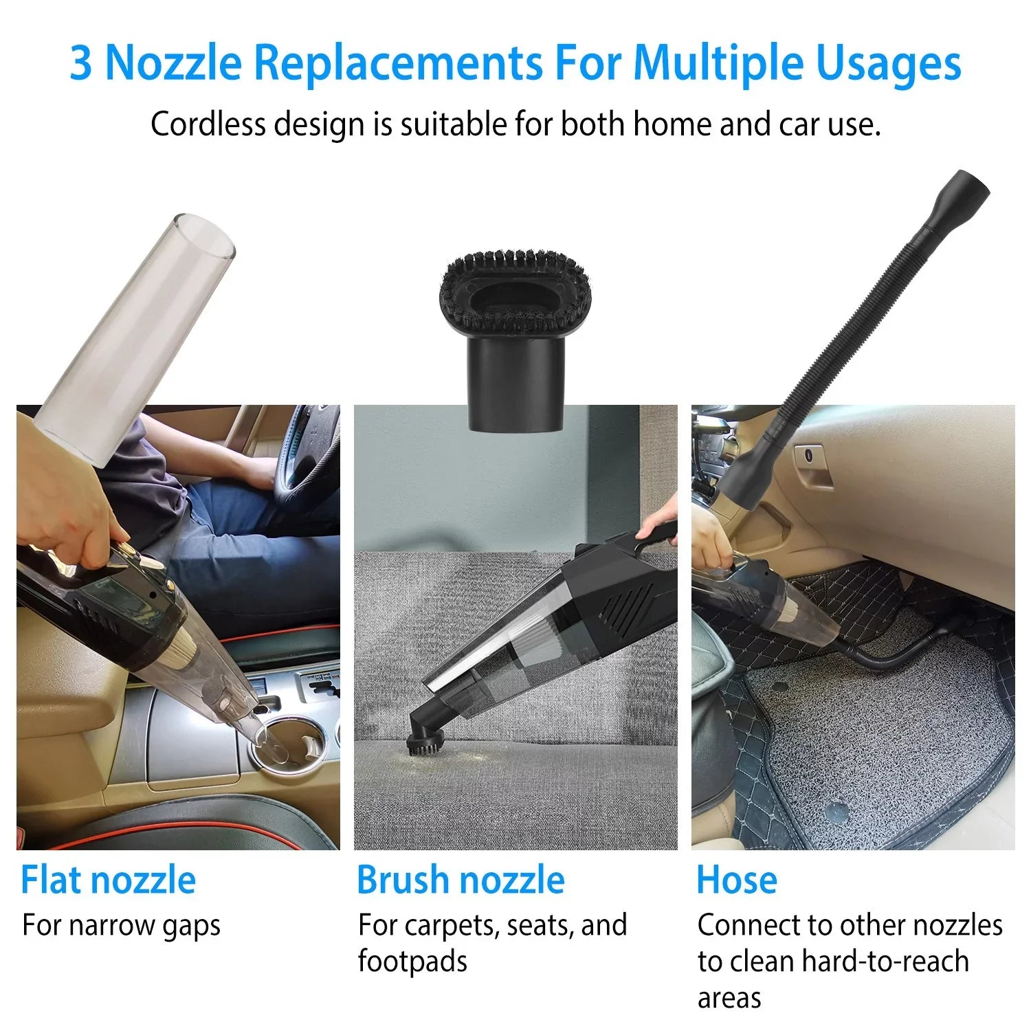 Handheld Vacuum Cleaner, iMountek  Car Vacuum Cleaner 120W 8000PA  12V Home Duster Powerful Suction with Accessory Kit