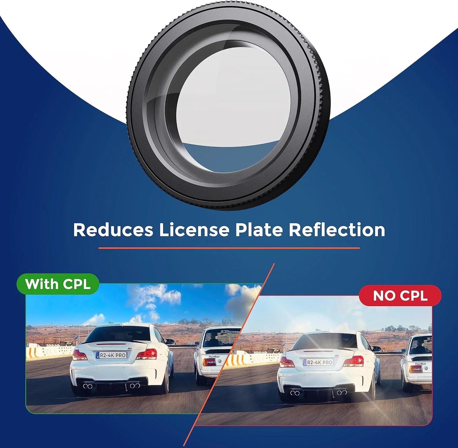 Ultimate  Filter, Anti-Glare Circular Polariser Lens for  -4K and -4K  Dash Cam Models