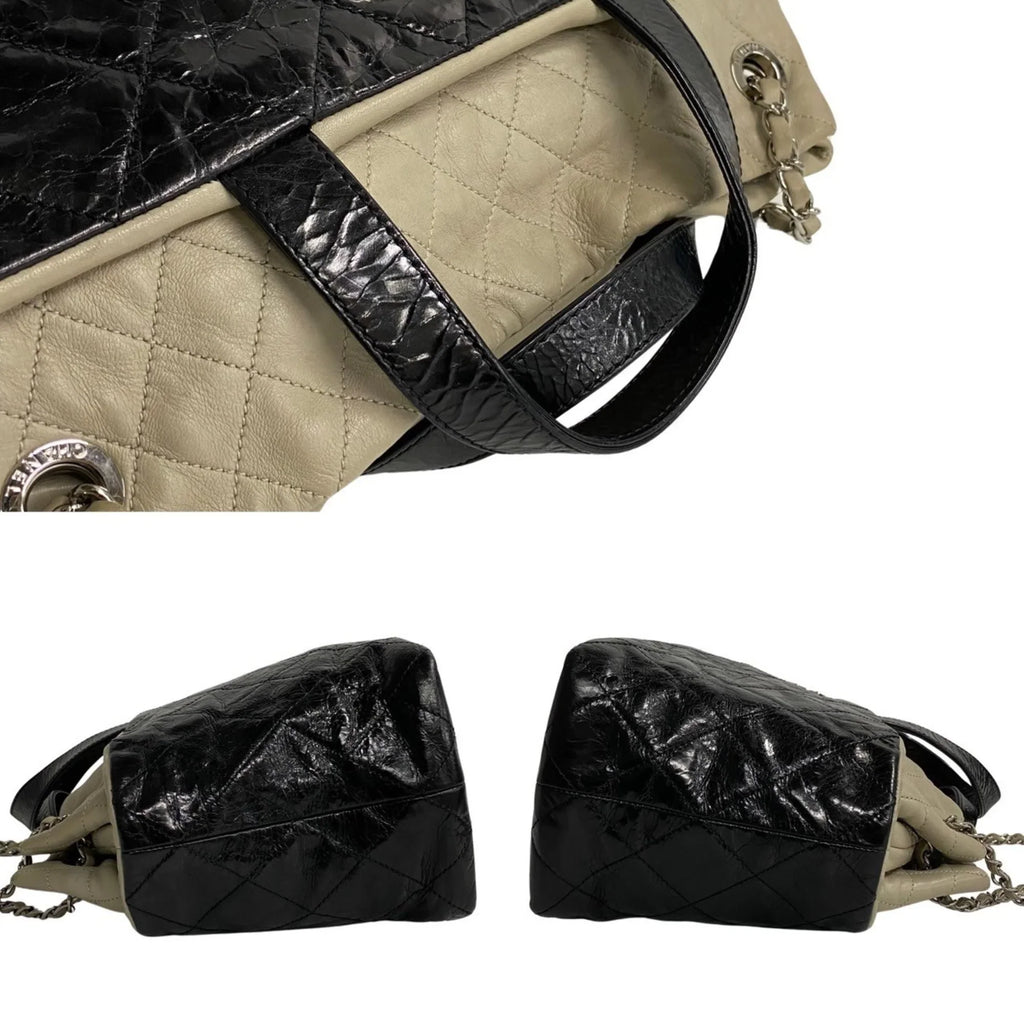 Pre-Owned  Chanel Matelasse Patent Leather 2way Handbag Chain Shoulder Bag Black 20309 (Good)