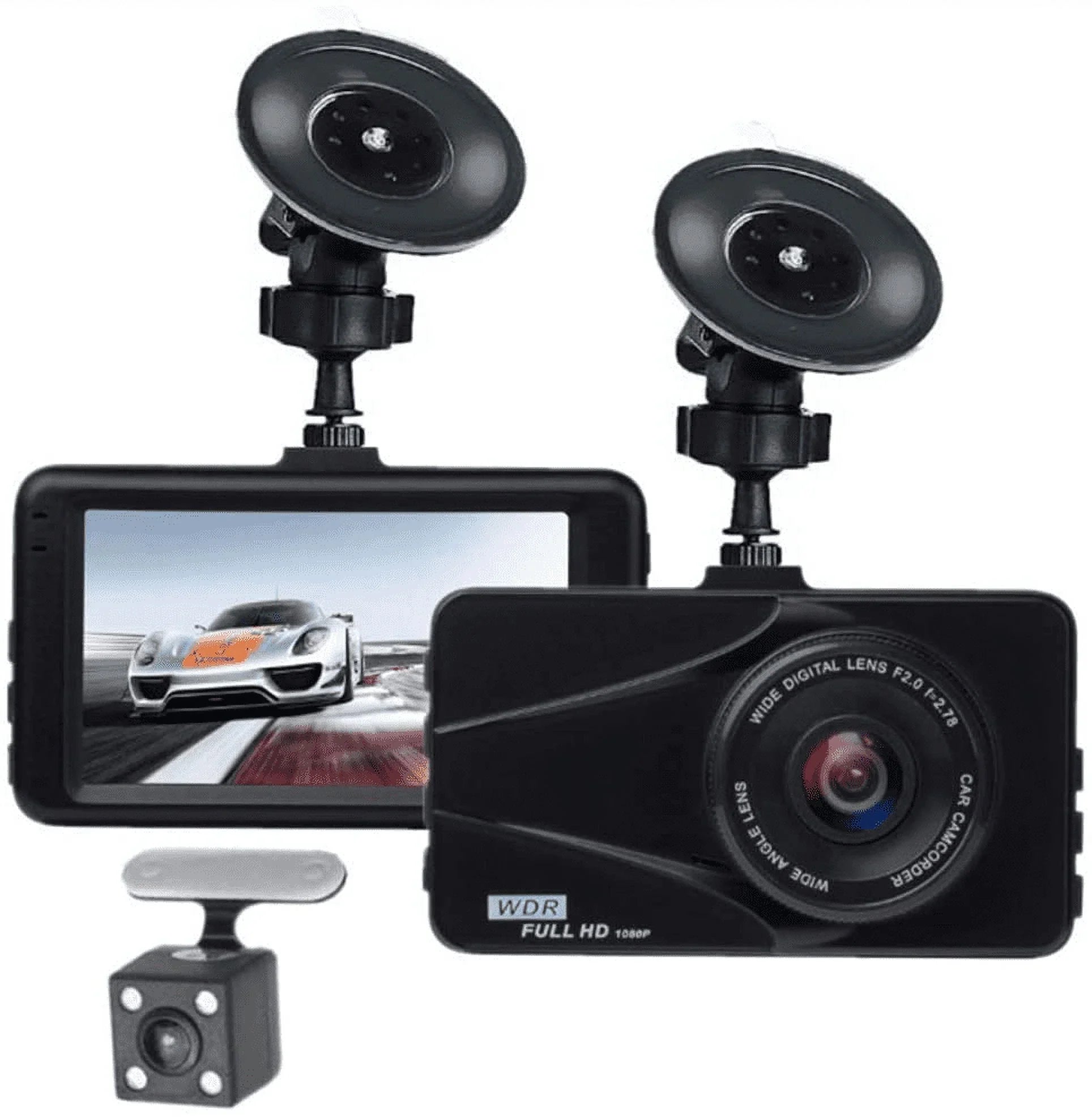 Plus  Dash Cam For Chevrolet Dual Travel Recorder Full  3"  Screen 170° Wide Angle, , -Sensor, Loop Recording Motion Detection Excellent Video Images