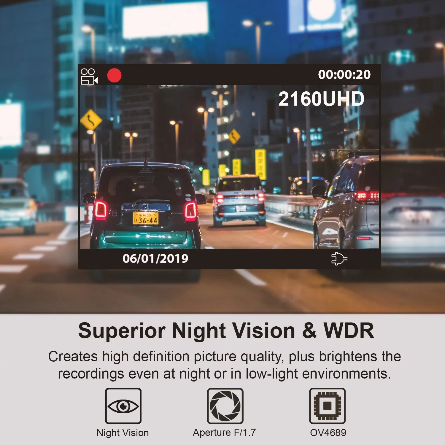 Rexing -4K Ultra  Car Dash Cam