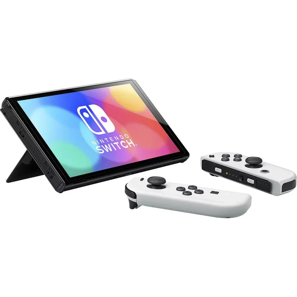 Nintendo Switch 64GB 7-inch  Model Bundle, White Joy-Con Controllers & Dock, 64GB Storage, Game Mario Kart 8 Deluxe with Ptech Accessories