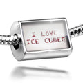 Neonblond Charm  Love Ice Cubes Frozen Berry Ice 925 Sterling Silver Bead