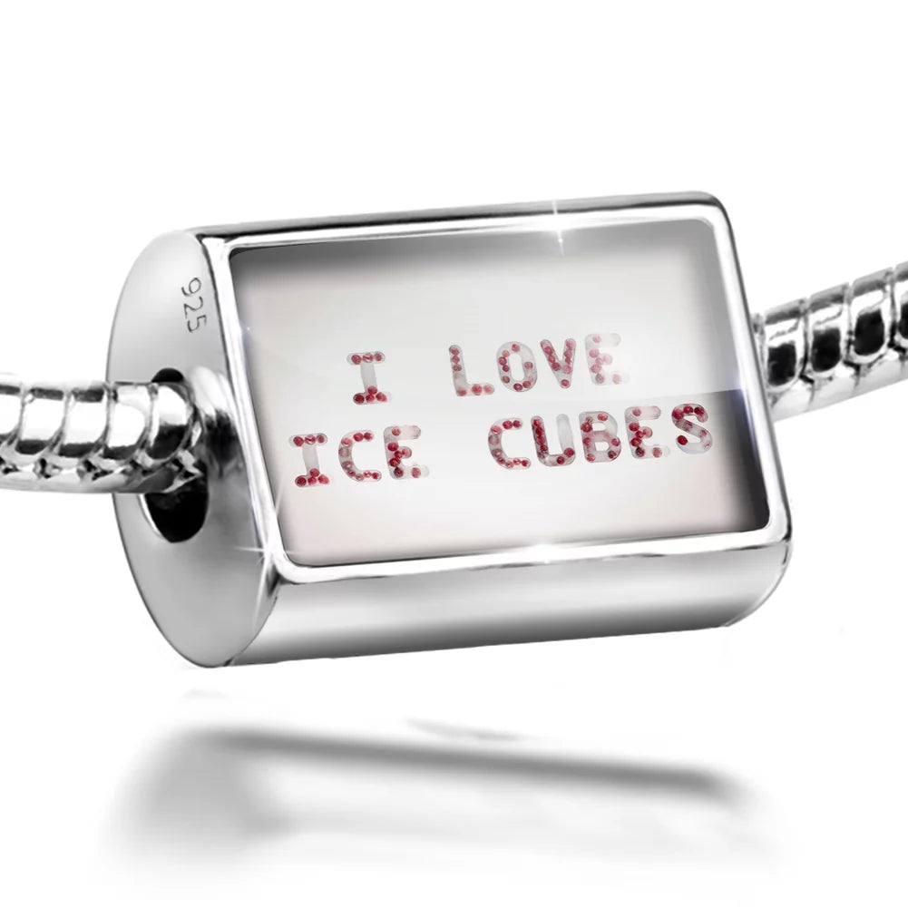 Neonblond Charm  Love Ice Cubes Frozen Berry Ice 925 Sterling Silver Bead