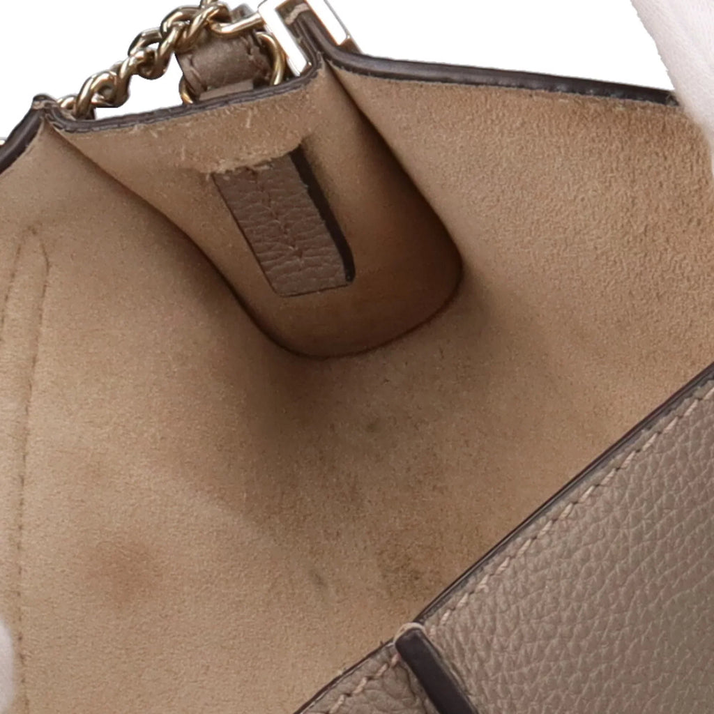 Pre-Owned Chloé Chloe Faye shoulder bag leather gray ladies (Fair)