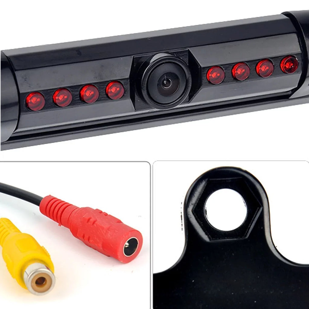 Car License Plate Frame Backup Rear View Camera Night Vision Parking 8IR Black