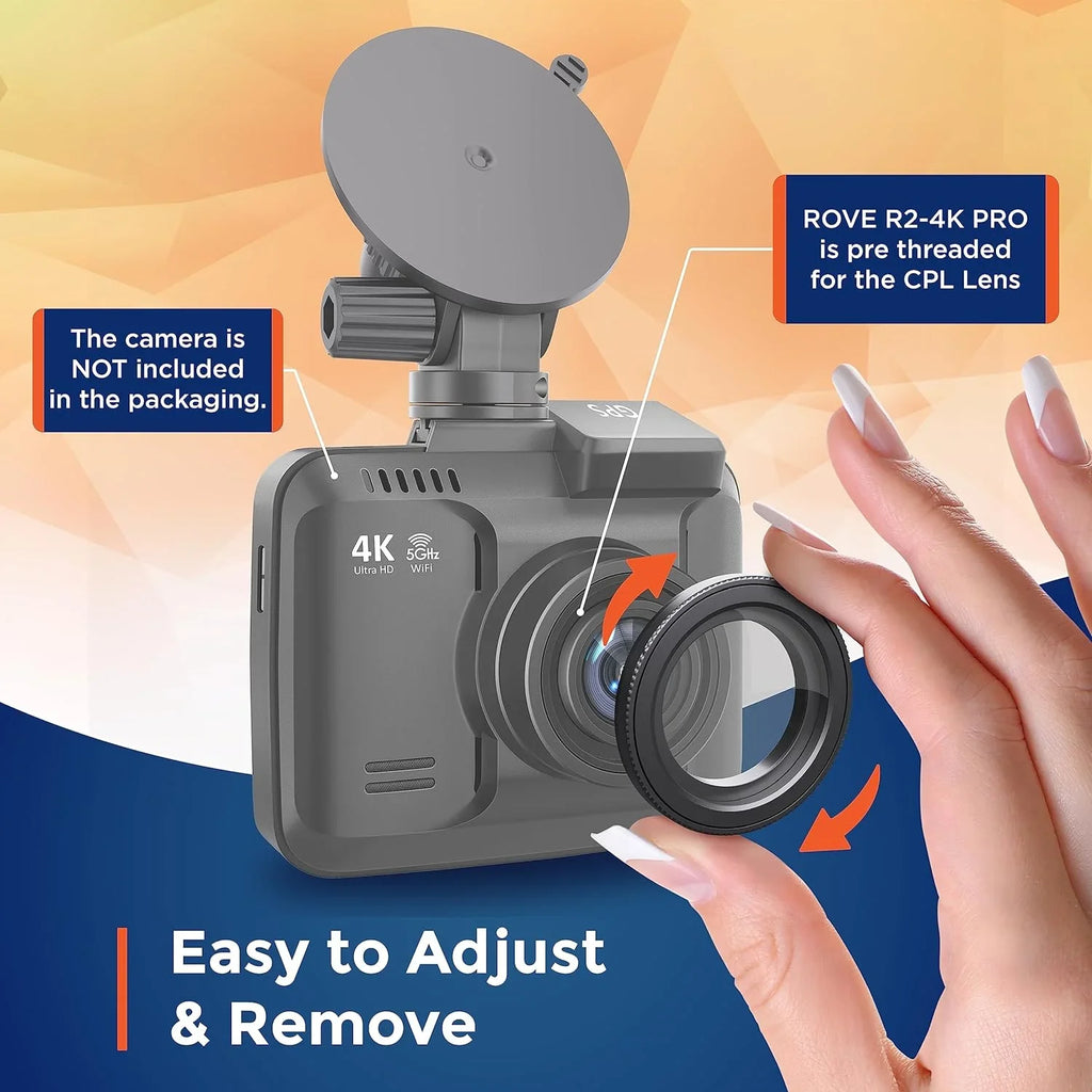 Ultimate  Filter, Anti-Glare Circular Polariser Lens for  -4K and -4K  Dash Cam Models