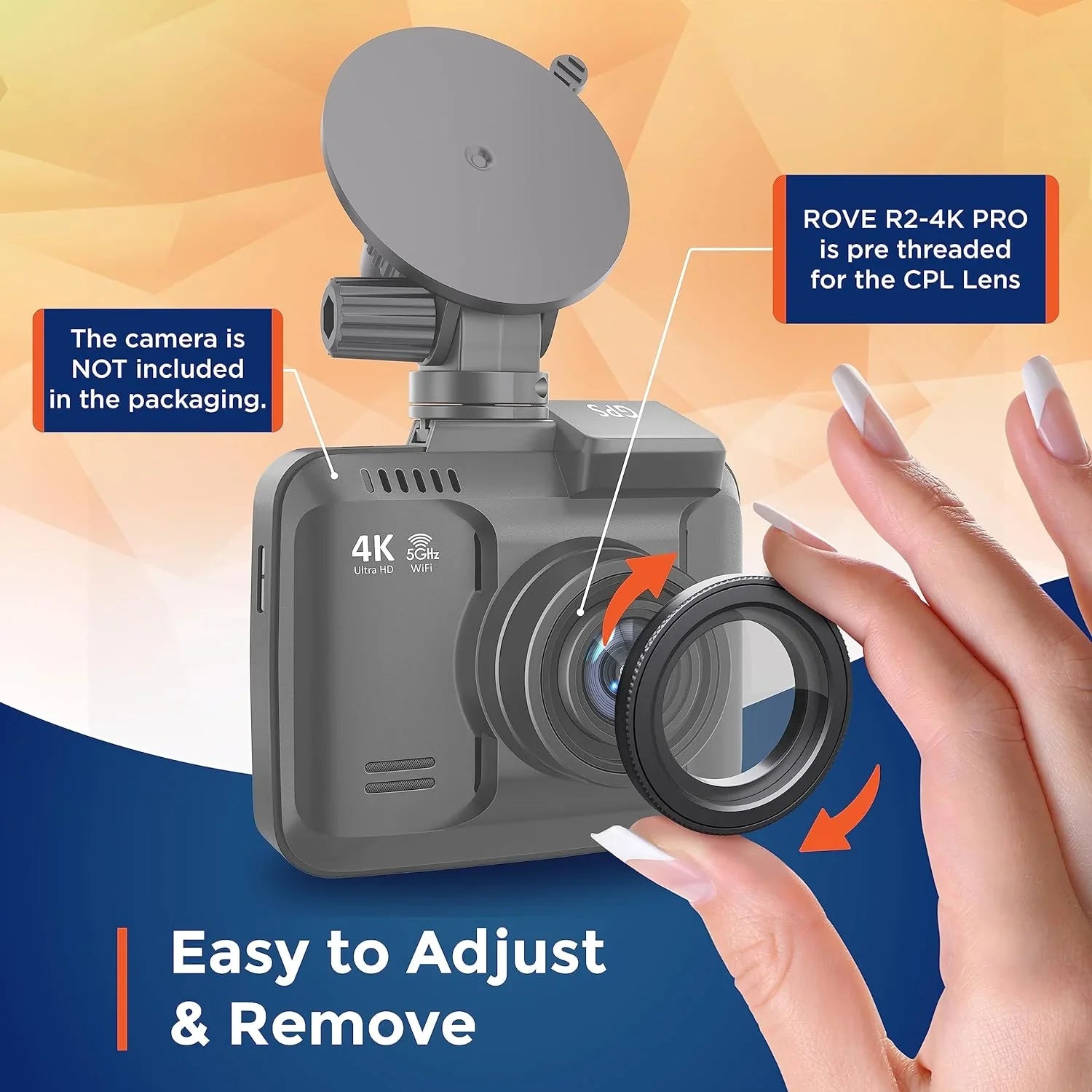 Ultimate  Filter, Anti-Glare Circular Polariser Lens for  -4K and -4K  Dash Cam Models