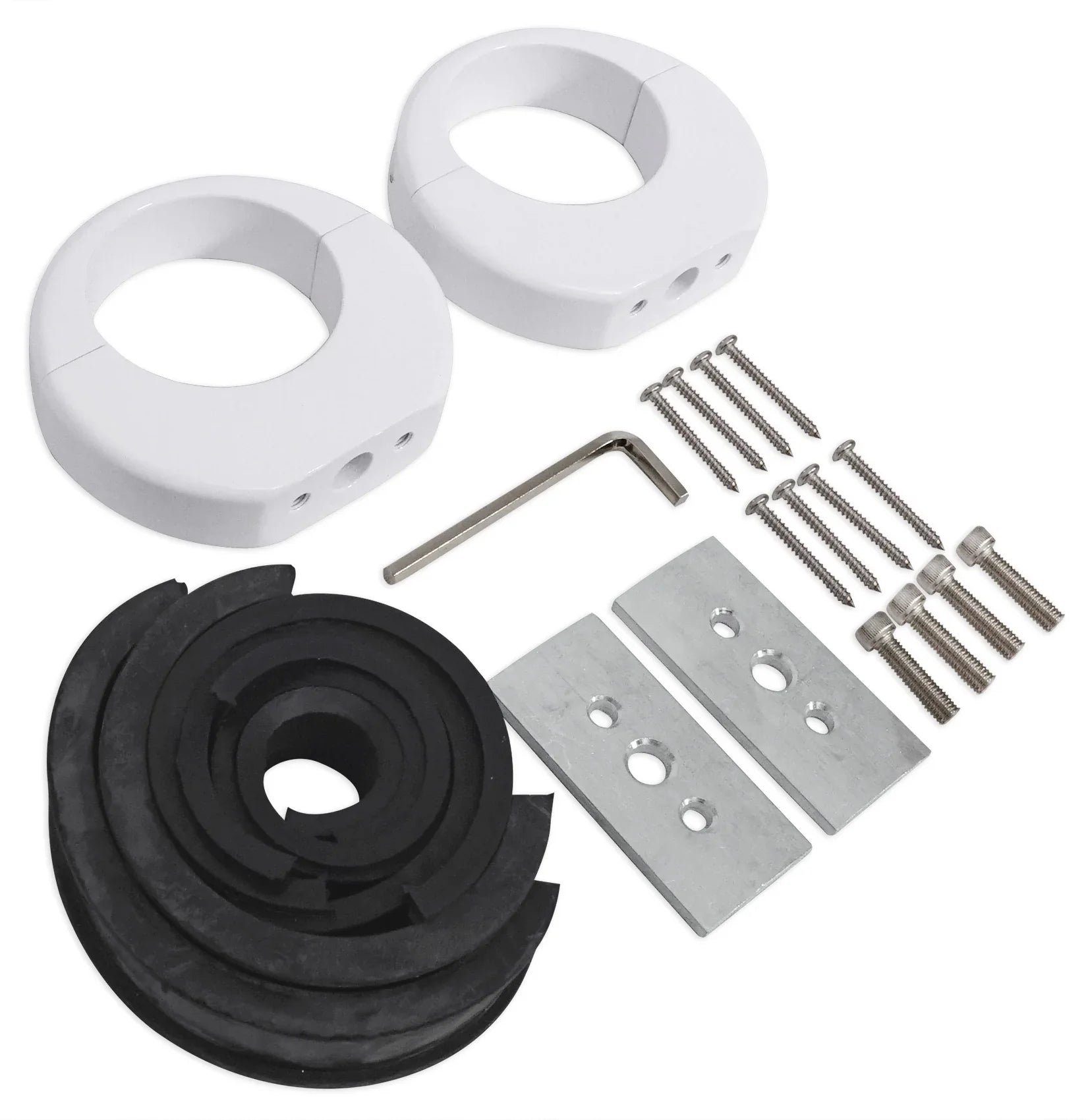 2) Rockville  5.25" 360° Swivel White Aluminum Surface Mount Speaker Pods