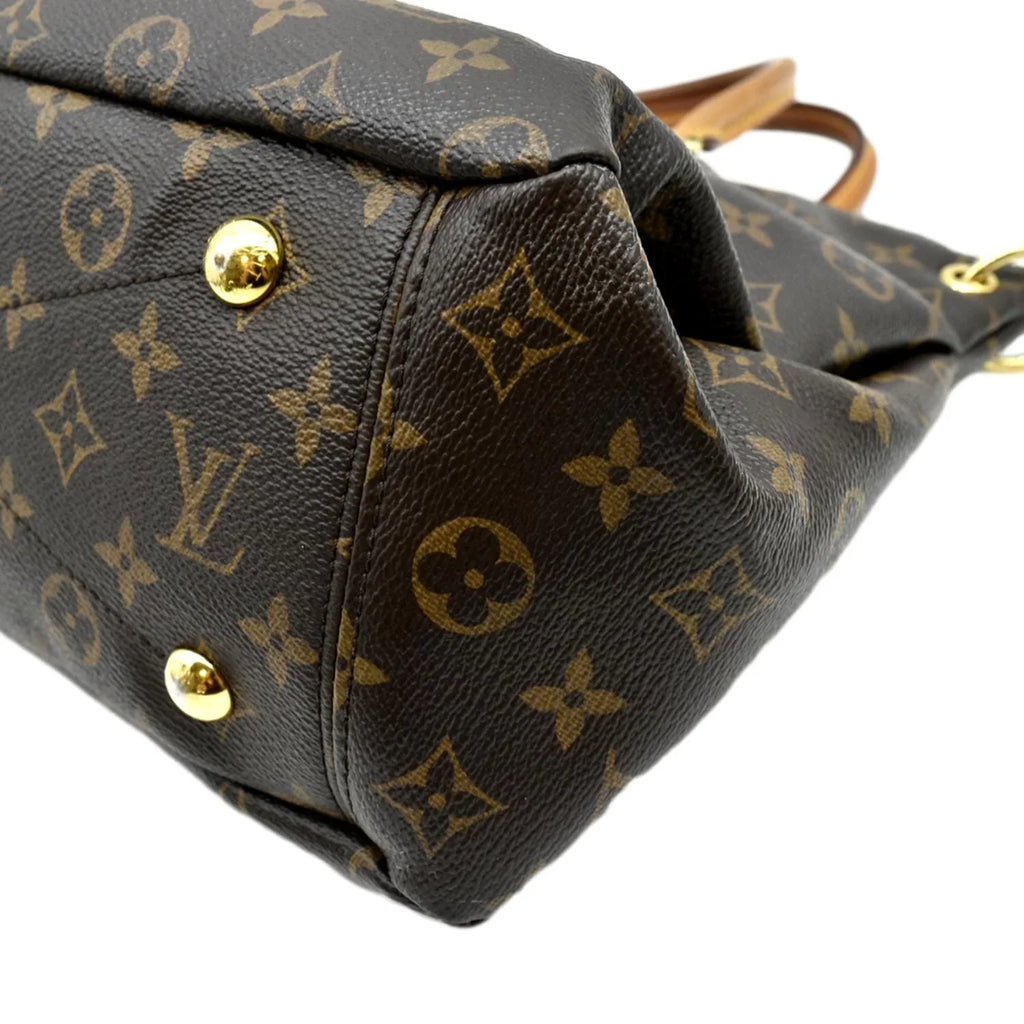 Pre-owned   Pallas  Monogram Canvas Shoulder Bag Brown
