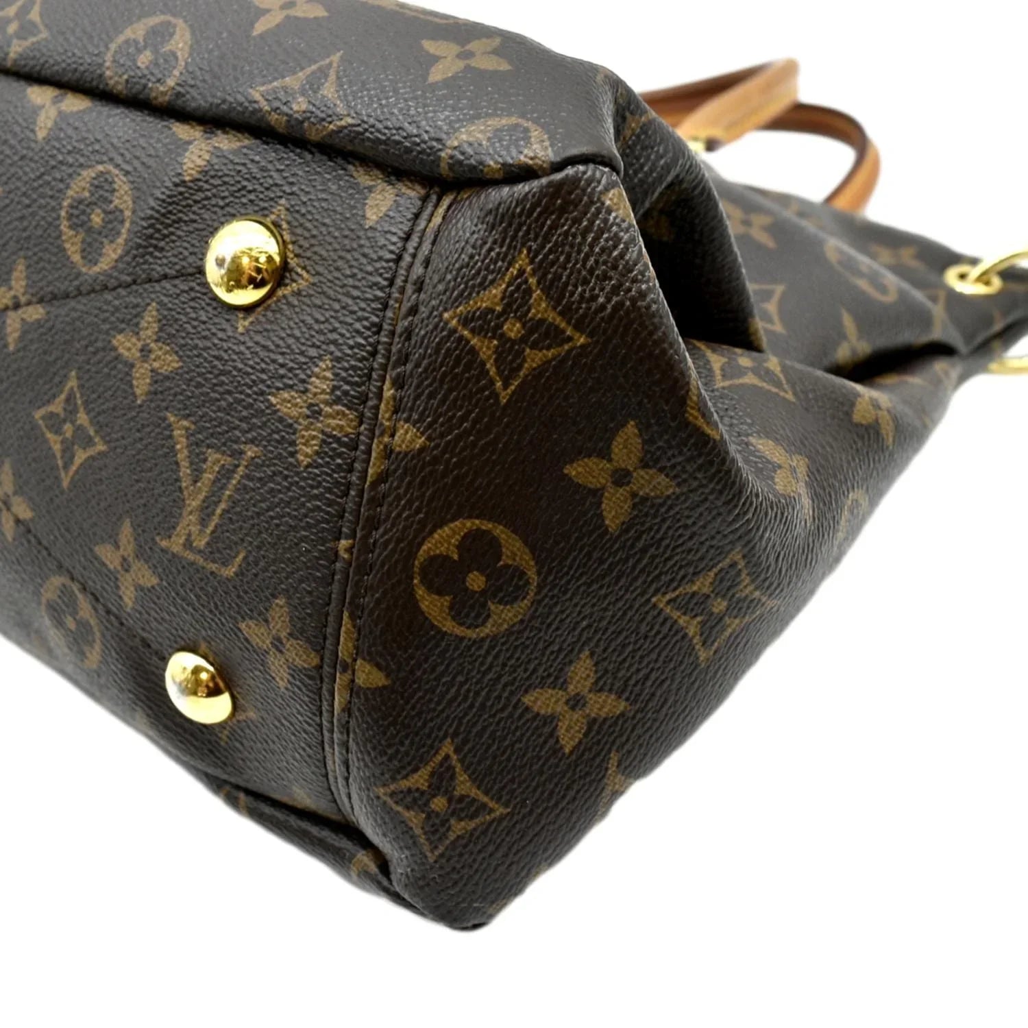 Pre-owned   Pallas  Monogram Canvas Shoulder Bag Brown