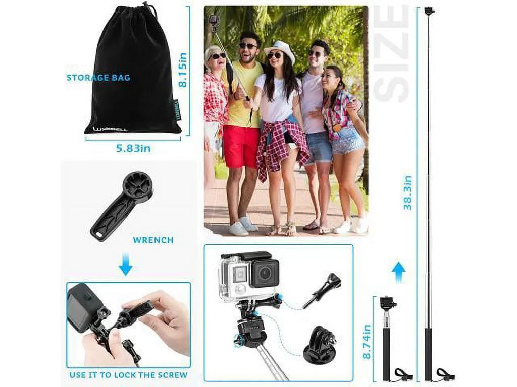 Accessories Kit for    4K WiFi Action Camera GoPro Hero 9 8 7 6 5/Session 5/Hero 4/3+/3/2/1 Max Fusion