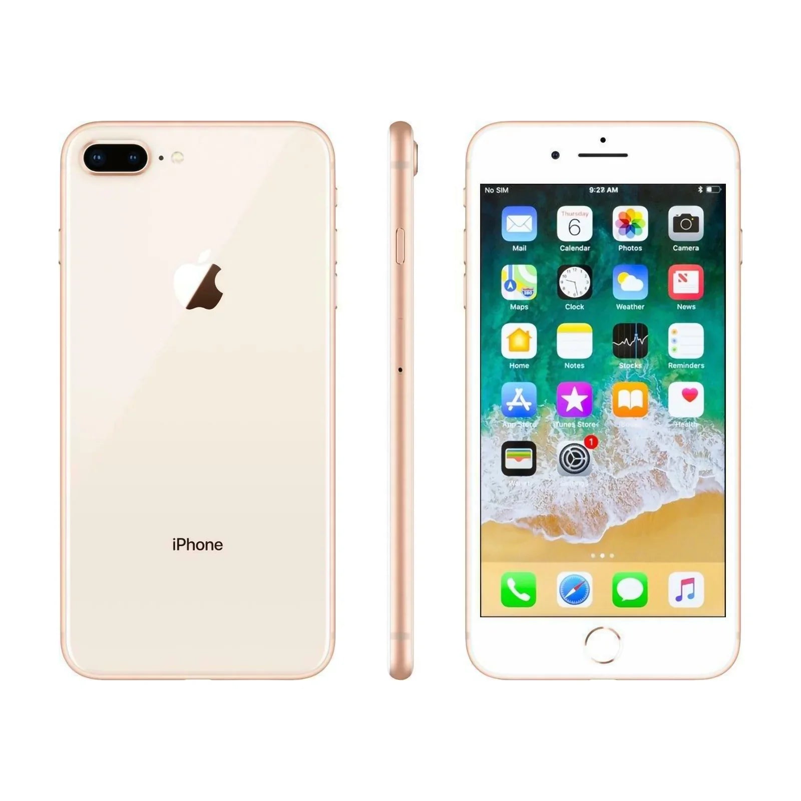 Pre-Owned Apple iPhone 8 Plus 64GB Gold  Unlocked (& + -Mobile) Smartphone - (Refurbished: Good)