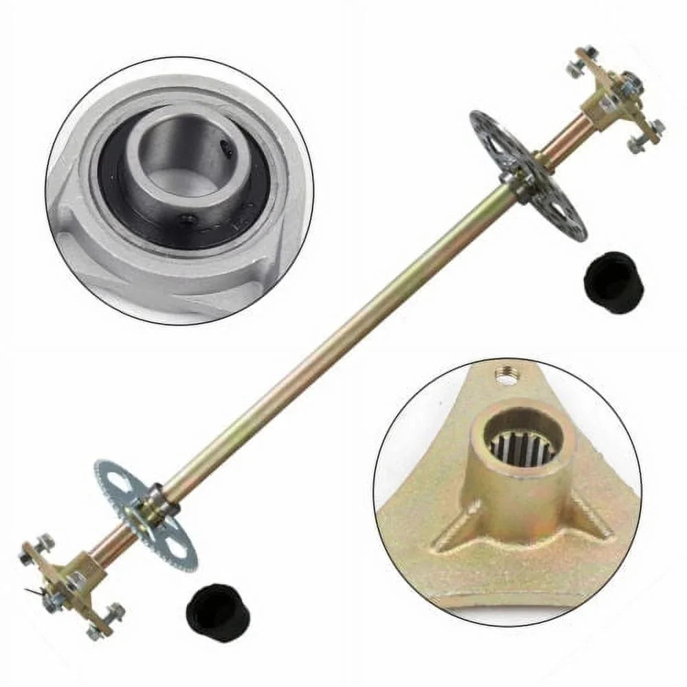 29"Go Kart Rear Live Axle Kit,Brake Assembly,Sprocket &Hub Fits Drift Trike Quad