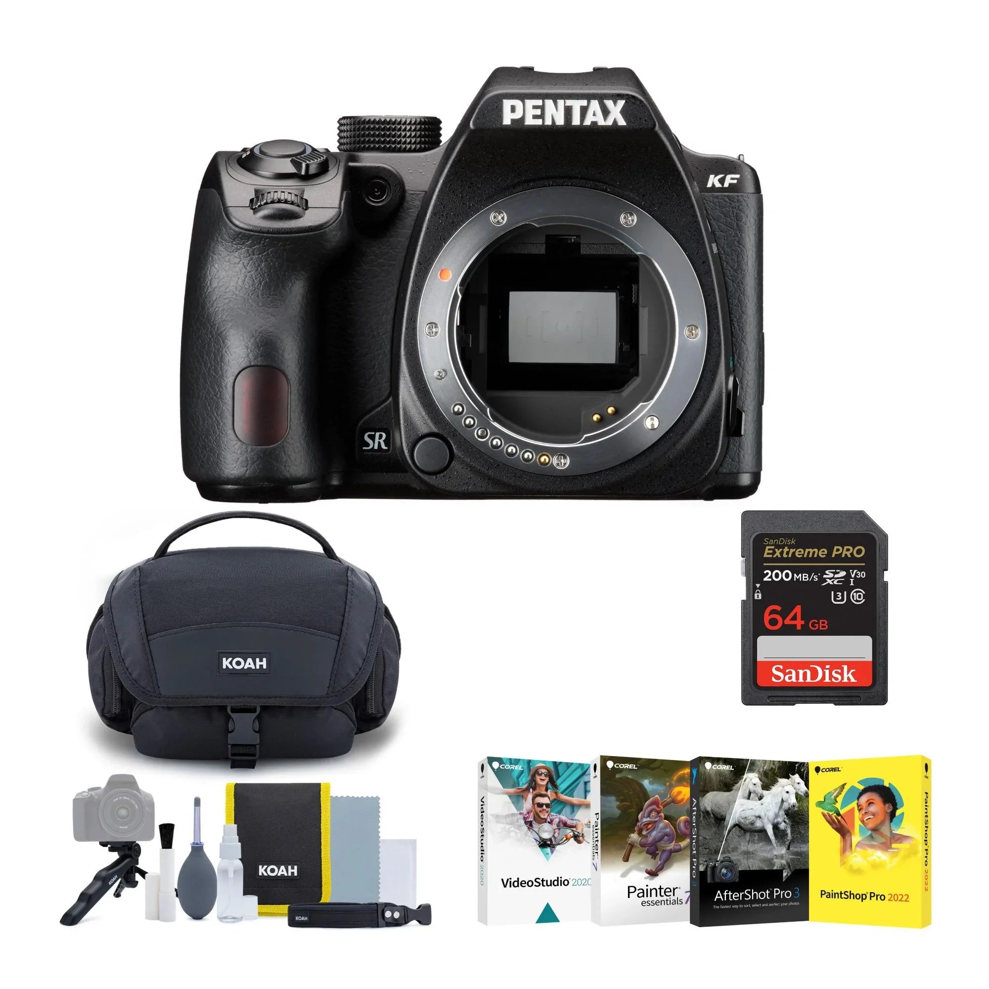 Pentax   Camera Body (Black) with Accessory Kit, Software, Memory Card