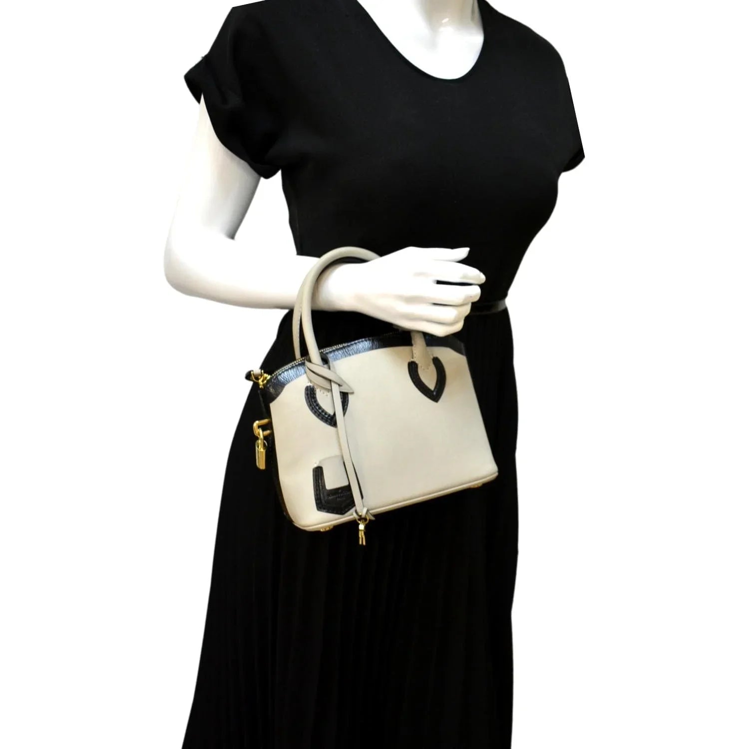 Pre-owned   Lockit Cuir Obsession Leather Satchel Bag Grey