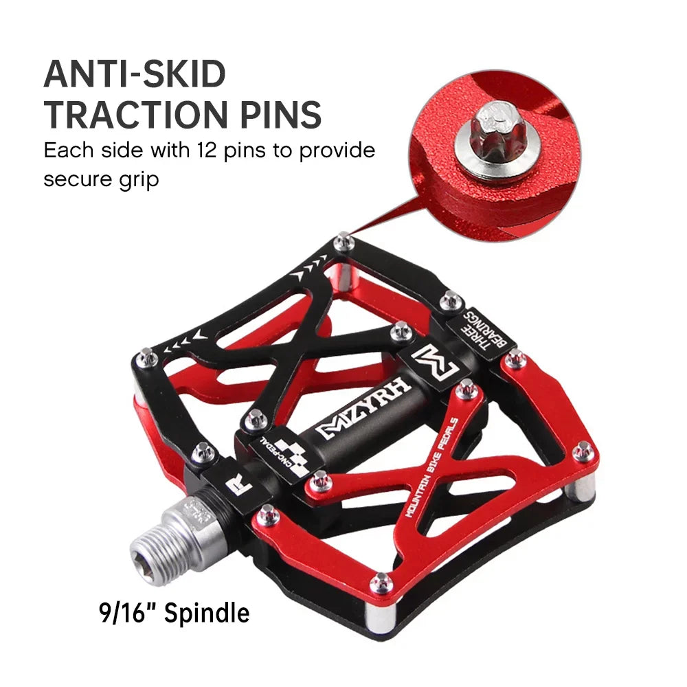 High Performance Aluminum Pedals for Mountain Bikes and Road Bikes, Lightweight and Durable