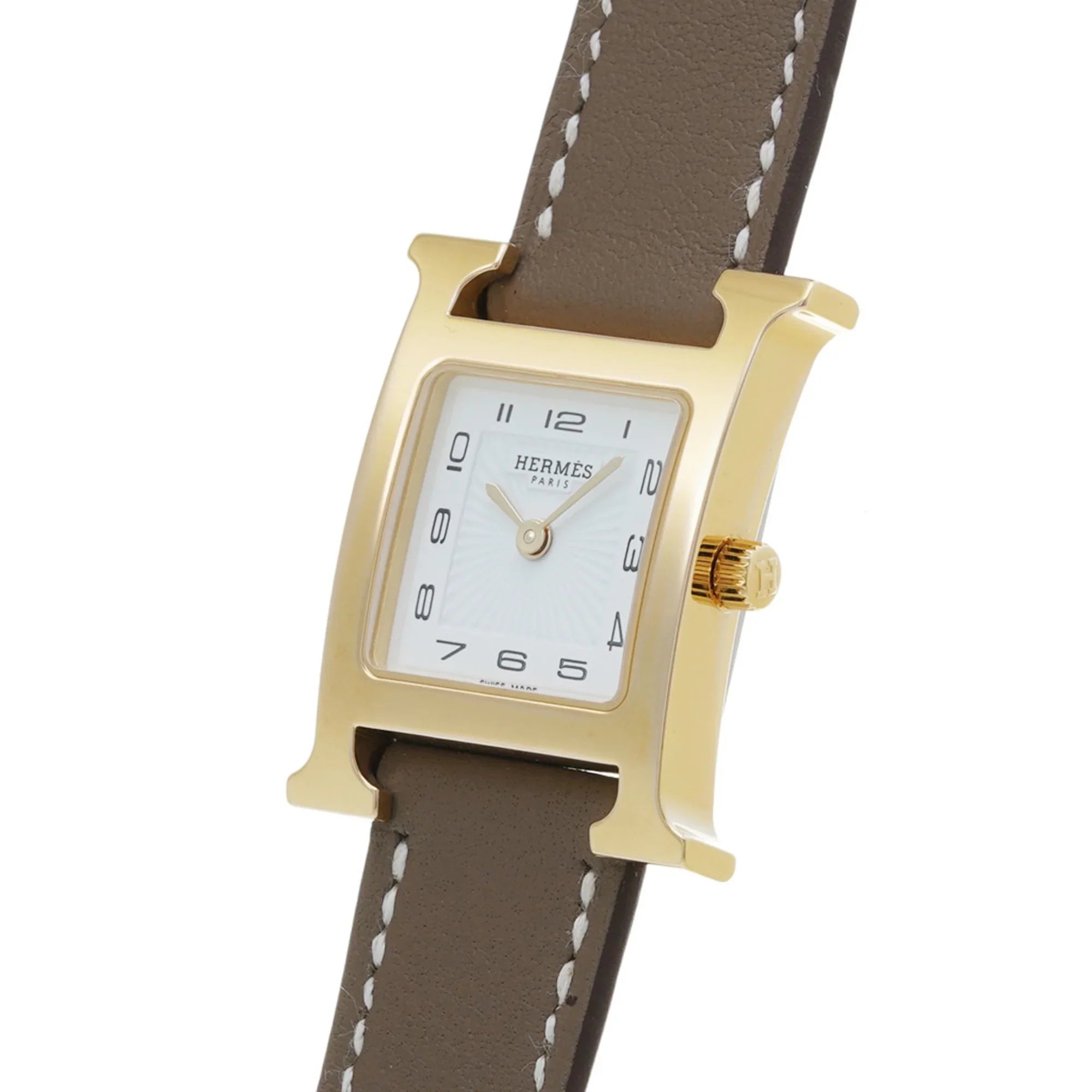 Pre-Owned   Watch  25mm .201  engraved (around 2023) Women's /Leather Quartz White Dial (Like New)