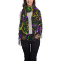 Bingfone Soft Cashmere Feel Scarf For Women Elegant Art Print Winter Warm Scarves Large Shawl Wrap Gifts- Neon Mardi Gras