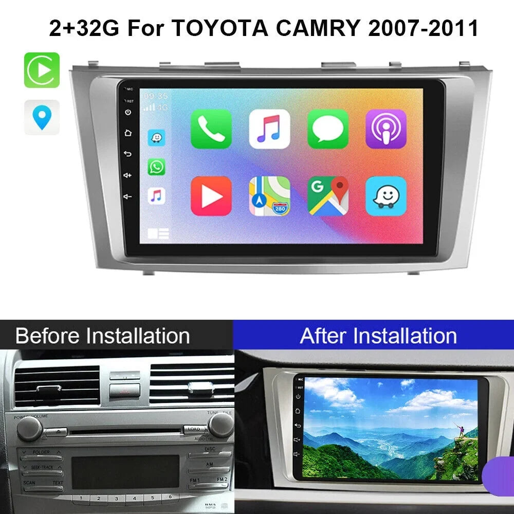 Jahy2Tech 2+32G Android 11 Car Stereo, 9 Inch   Touch Screen Car Radio Wireless CarPlay Android Auto for Toyota Camry 2006-2011