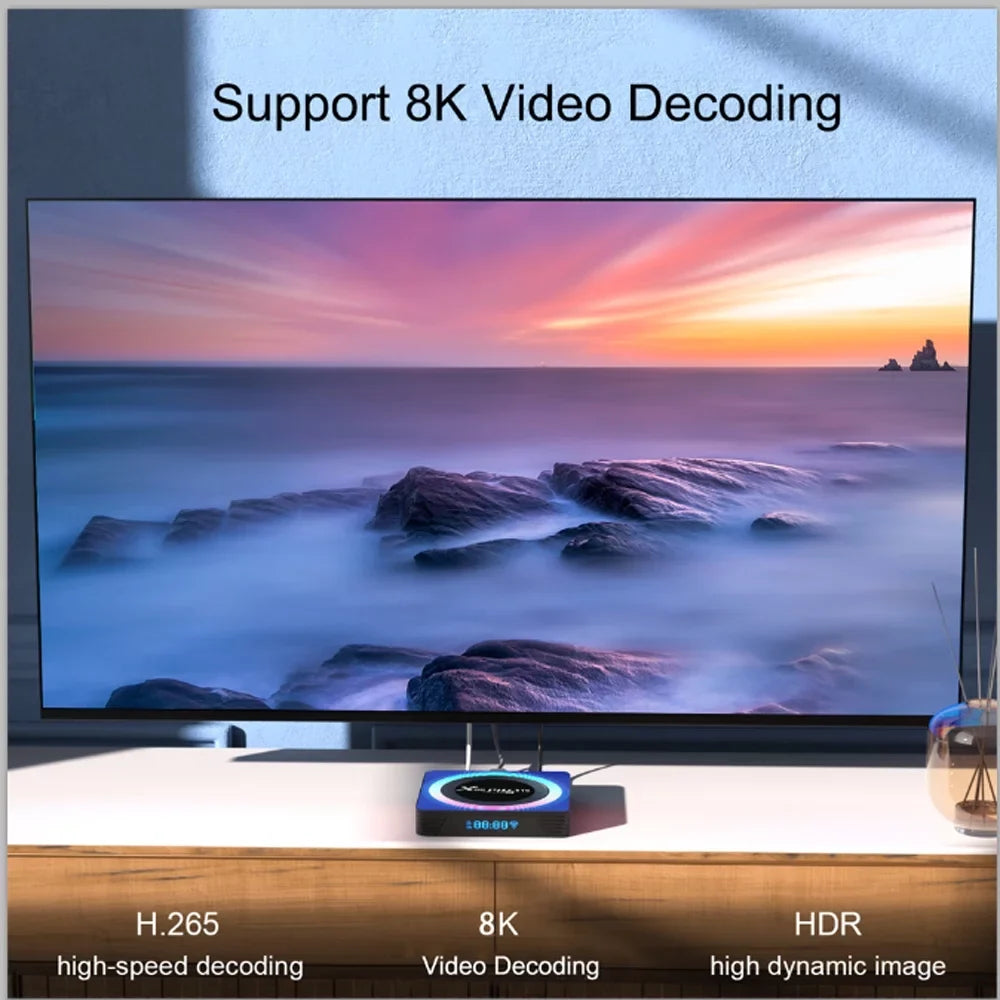 Android 13.0  Box,  13 Acrylic 4GB  64GB   Quad-Core WiFi6 Dual Band 2.4G/5.8G Ethernet 1000M .0 8K + Ultra  .0