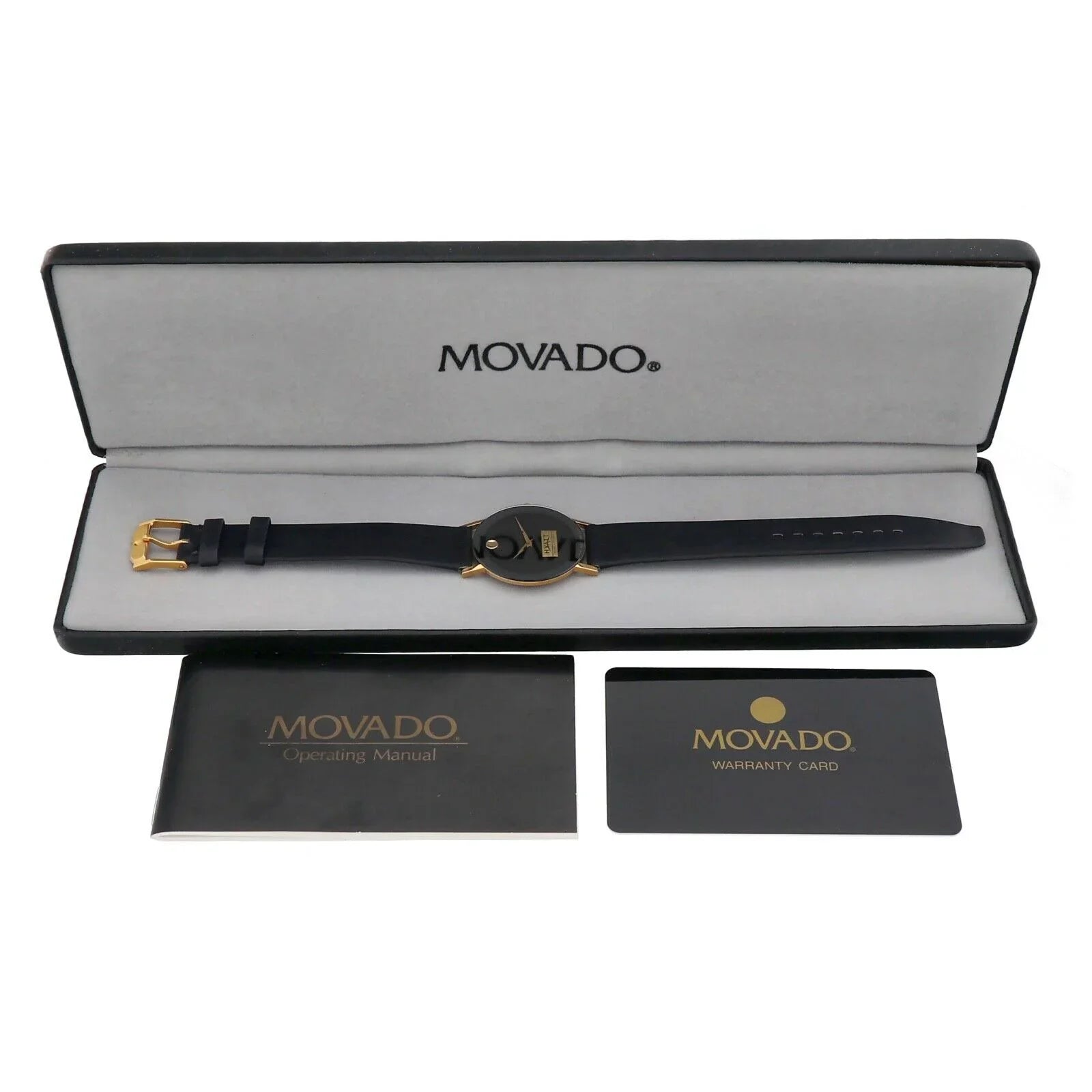 Movado 87.40.882L Museum Hyatt Ultra-Thin 30mm Leather Quartz Wrist Watch