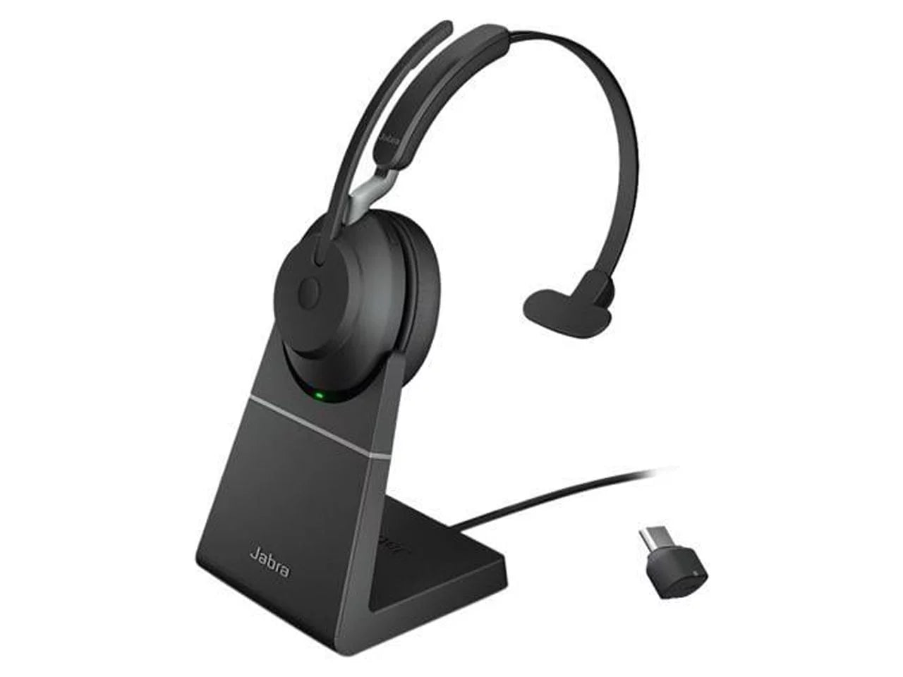 Jabra Evolve2 65 - -  Mono with Charging Stand - Connector Single Ear Headset - Black