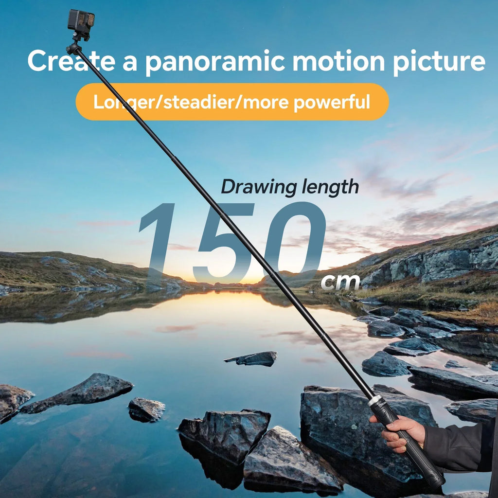 360° Rotation 1.5M Selfie Stick Foldable Tripod For GoPro Hero 12 11 10 9 8 7 6 5 Insta360  Osmo Action Selfie Stick