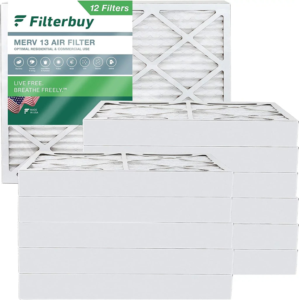 Filterbuy 12x18x4  13 Pleated   Furnace Air Filters (12-Pack)