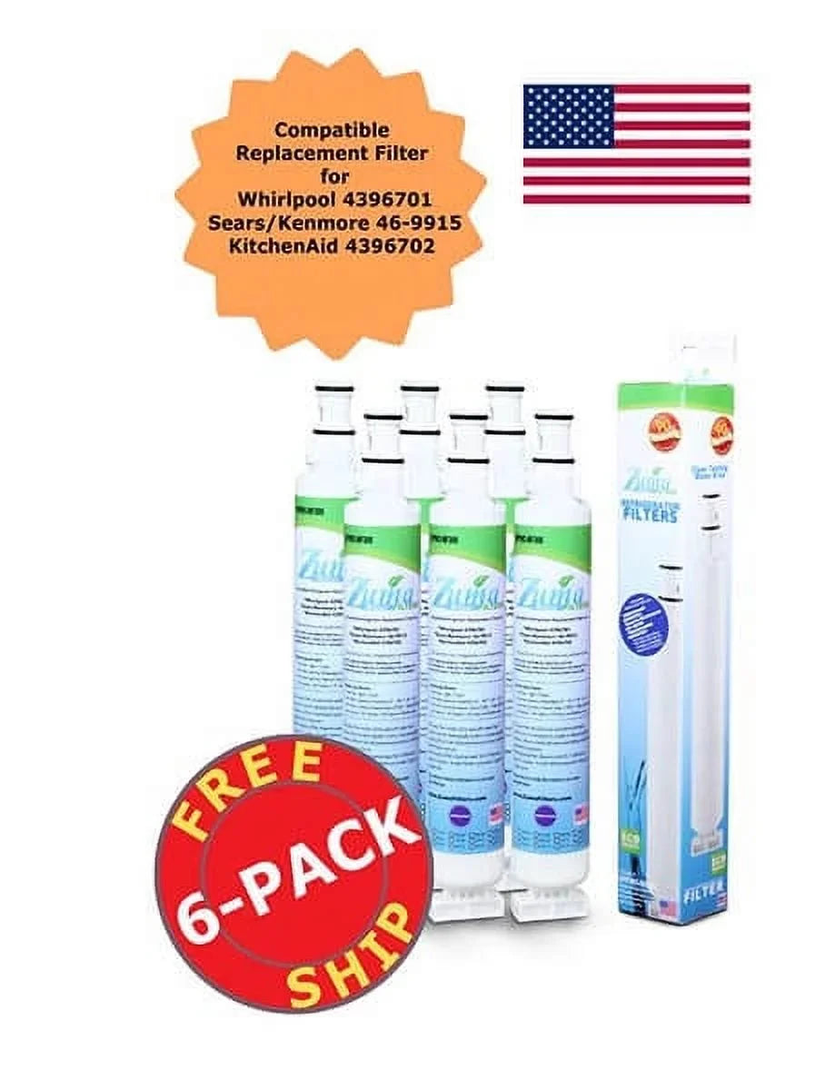 Brand , Water and Ice Filter , Model # - , Compatible with Whirlpool®  - 6 Pack - Made in ...