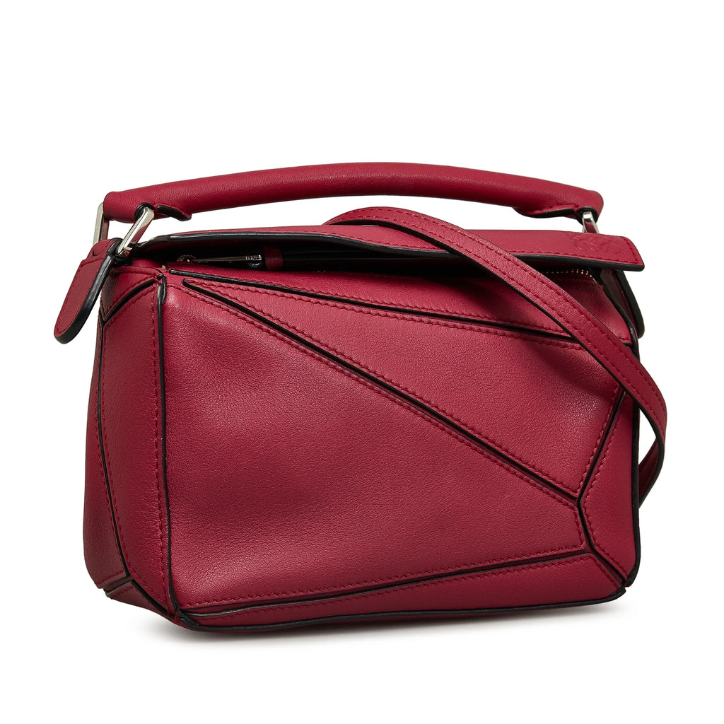 Pre-Owned Authenticated  Mini Puzzle Satchel Calf Leather Red Unisex (Good)