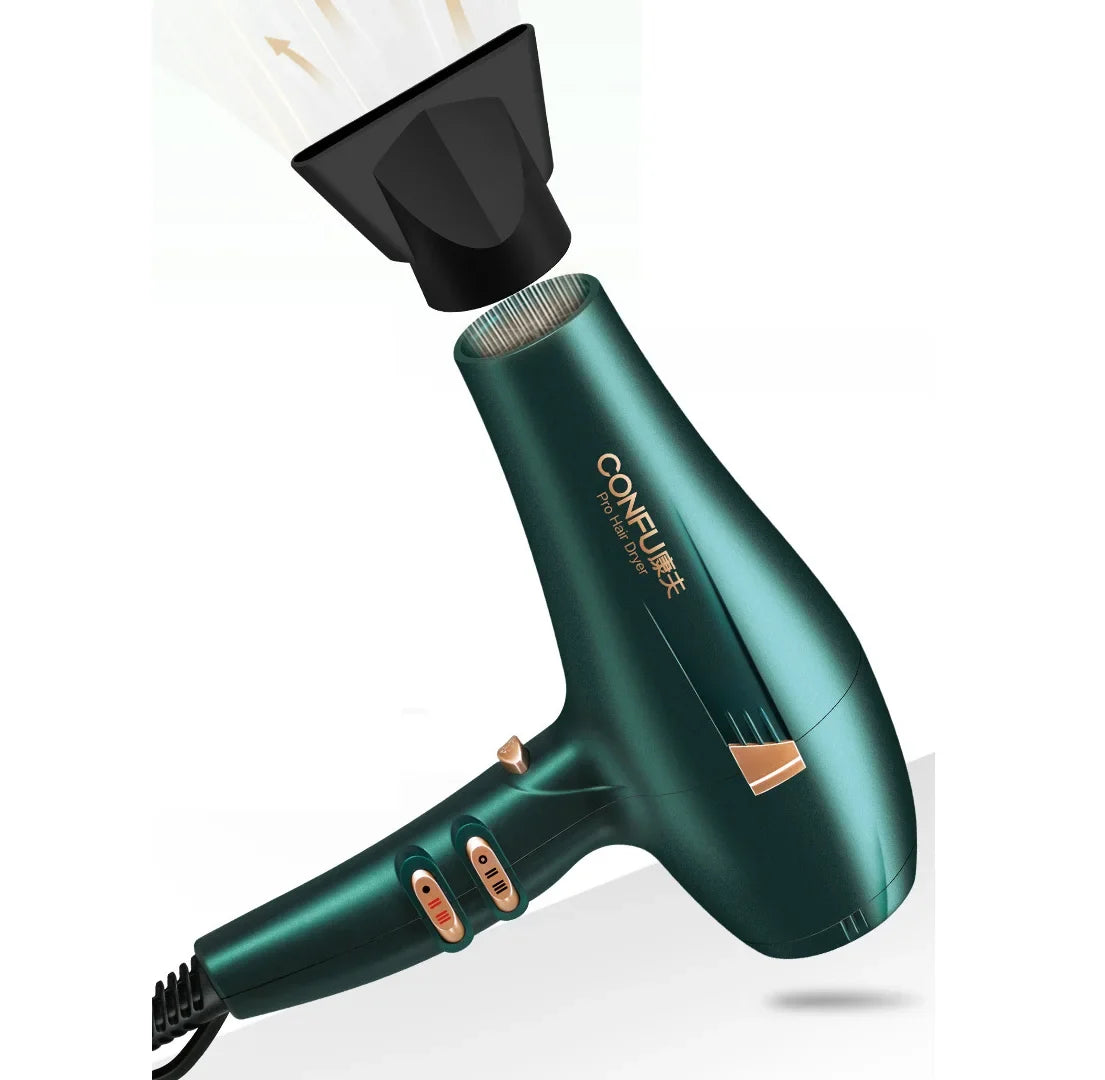 hot and cold air Hair Dryer, 2000W High Power Dryer, Quiet high wind professional hair stylist Dryer, Cool Shot Button, 3 Heat and 2 Speed Settings, Ionic Function for Shinier Results Silver